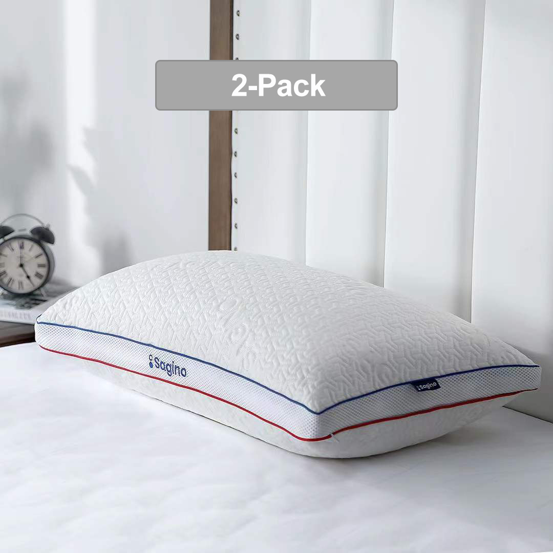 New Product with Factory Price Double-sided Cooling Gel Memory Foam Bed Pillows White 60 Neck Rectangle Solid Bed Sleeping 500TC