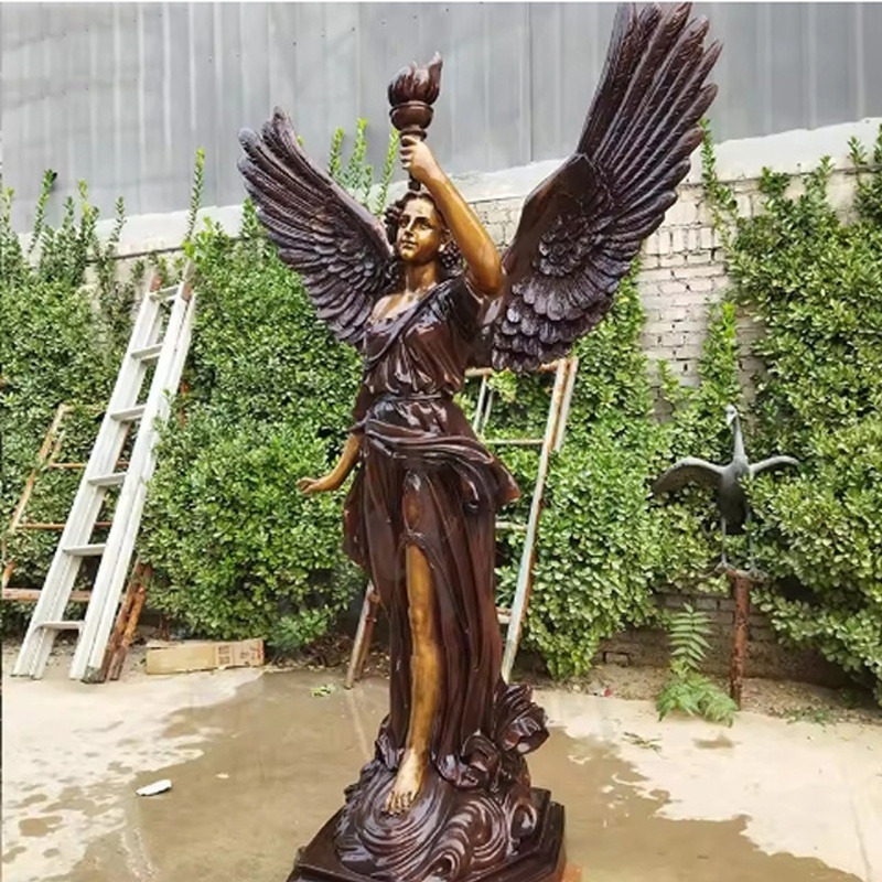 Life Size figure Sculpture fashion Bronze Angel Statue super pretty Angel statues for daily decoration Factory Wholesale