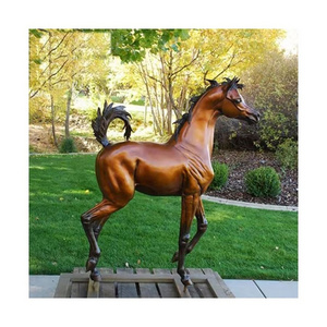 Outdoor Animal Statue Decoration Customized Large Life Size Horse Sculpture Factory wholesale price