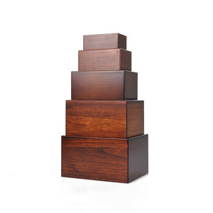 customization oem Wood Pet Urns  Memorial Wholesale Cremation Ashes Coffin factory