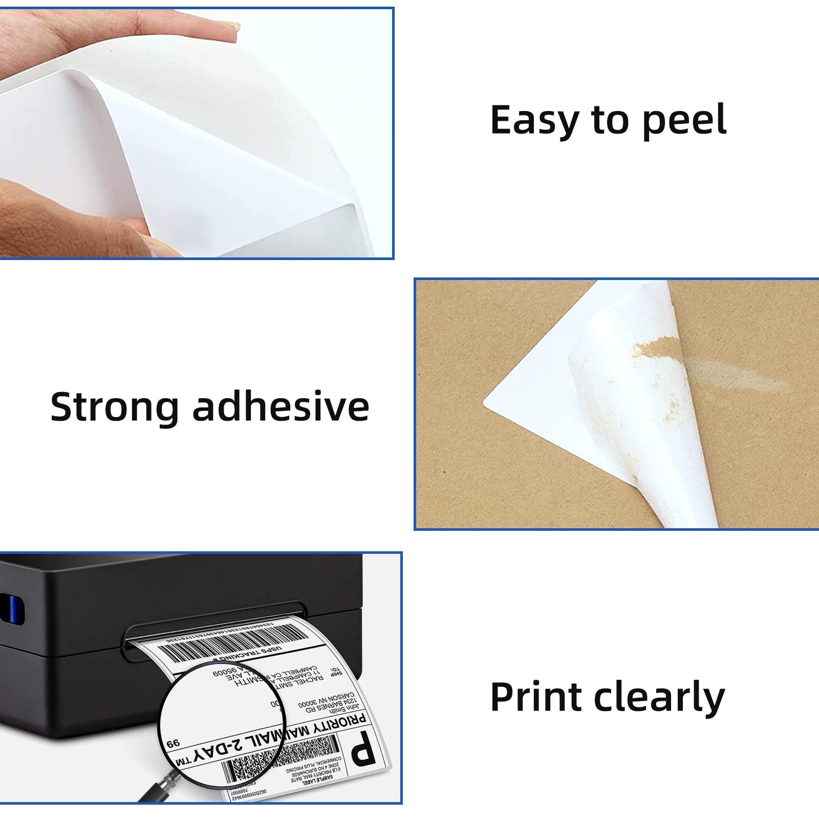 Free Sample hot sell A6 100x150 Thermal Sticker Paper Adhesive Label for Thermal Printer Waybill