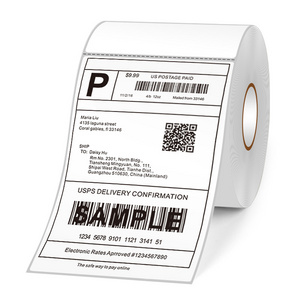 Free Sample hot sell A6 100x150 Thermal Sticker Paper for Thermal Printer Waybill