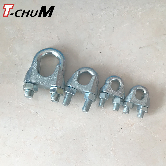 Hot Sale DIN741 Malleable Casting Wire Rope Clips Electrical Galvanized Rigging Cable Grip Clamp Wire Rope Fitting