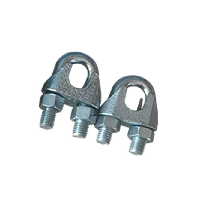 Hot Sale DIN741 Malleable Casting Wire Rope Clips Electrical Galvanized Rigging Cable Grip Clamp Wire Rope Fitting