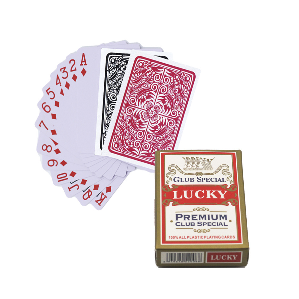 High quality classic PVC 100% new plastic naipes poker cards set playing cards in bulk barajas de cartas de poker