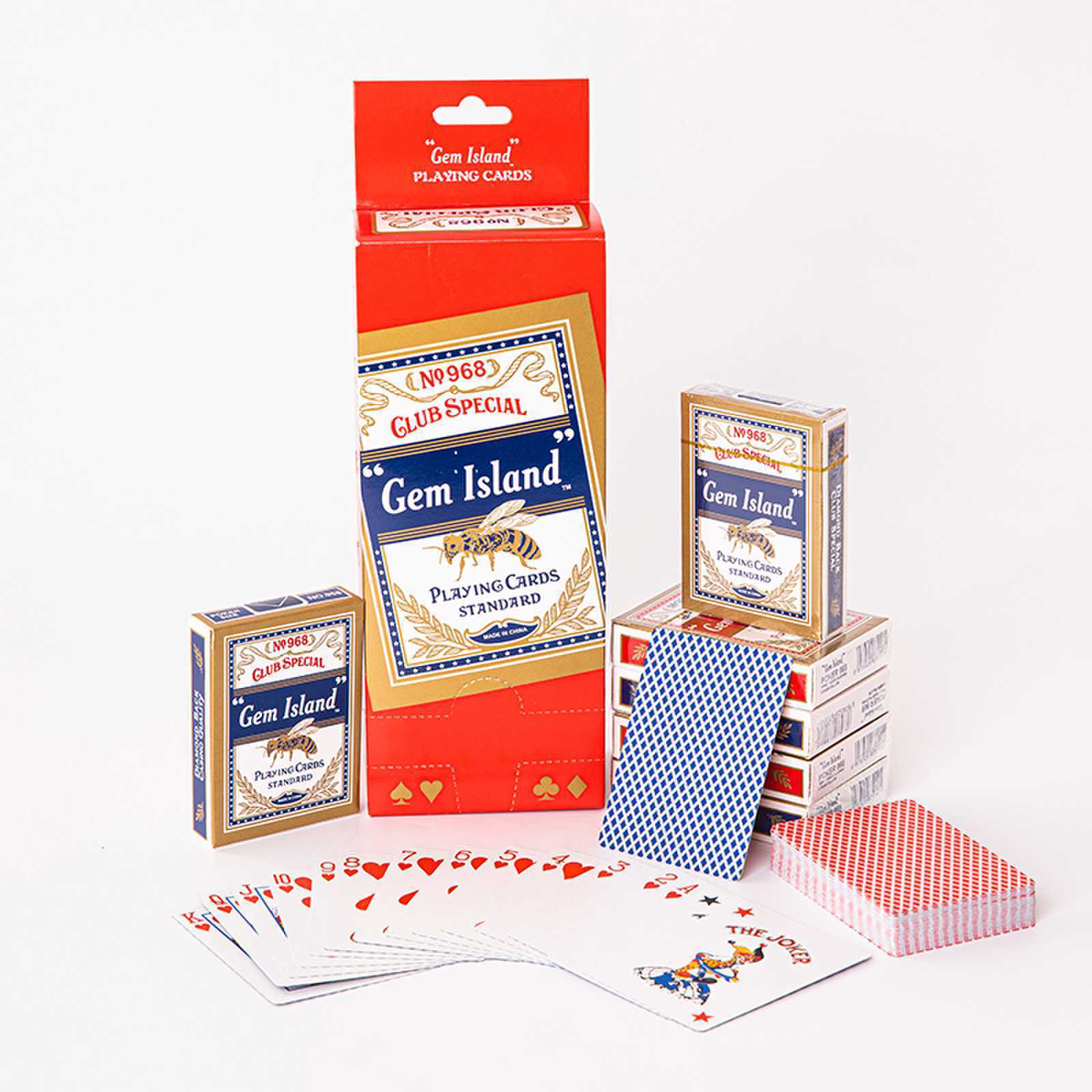 Waterproof Blue & Red Color Texas  Playing Cards Texas Hold'em Poker Card