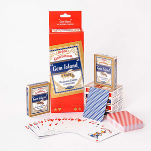 Waterproof Blue & Red Color Texas  Playing Cards Texas Hold'em Poker Card