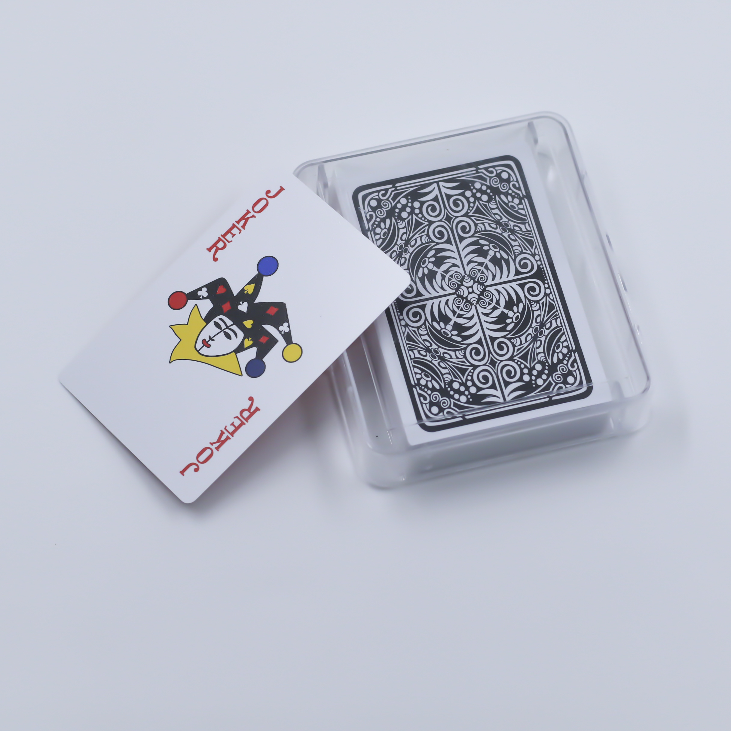 Customized thickness and size abs poker card 777 310gsm black core paper playing in stock