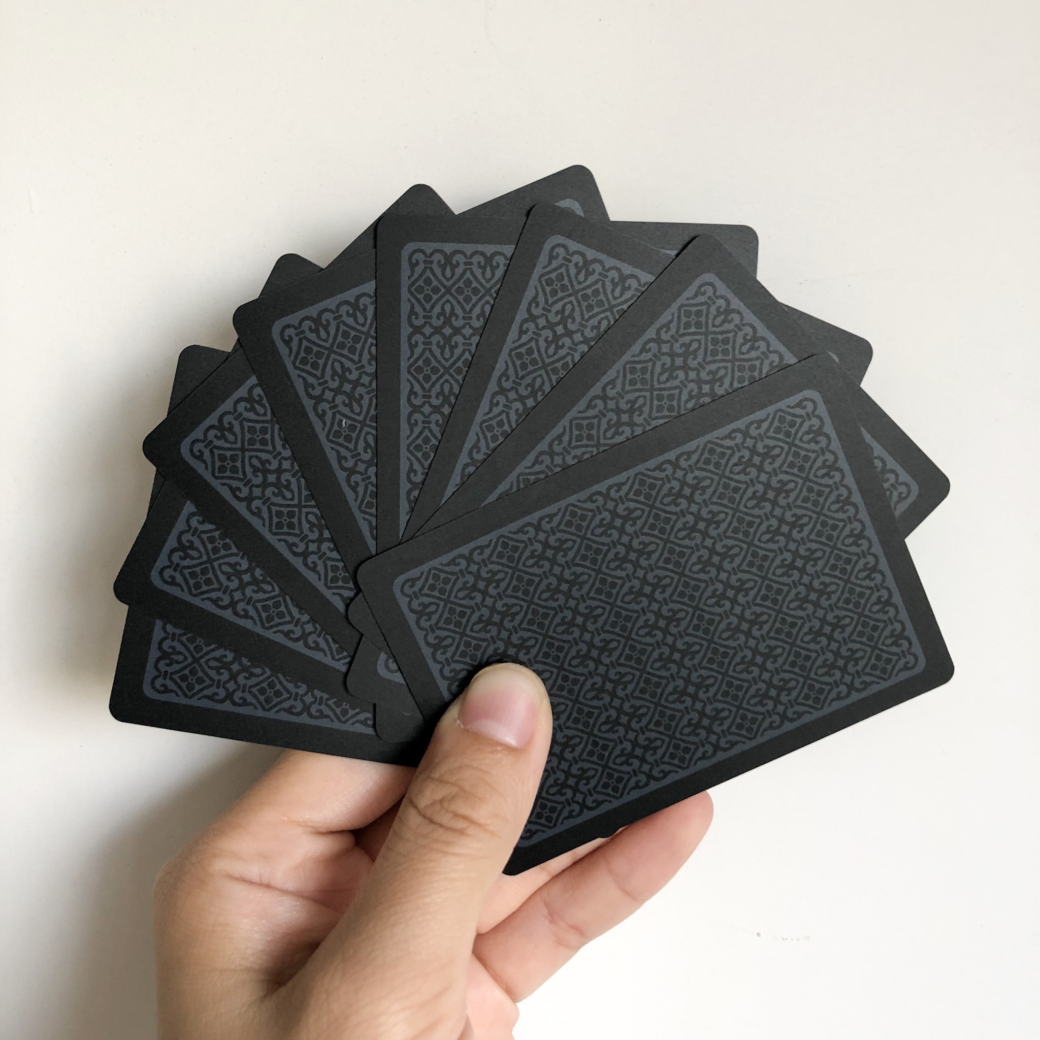 black pvc carbon fiber poker playing card for promotion