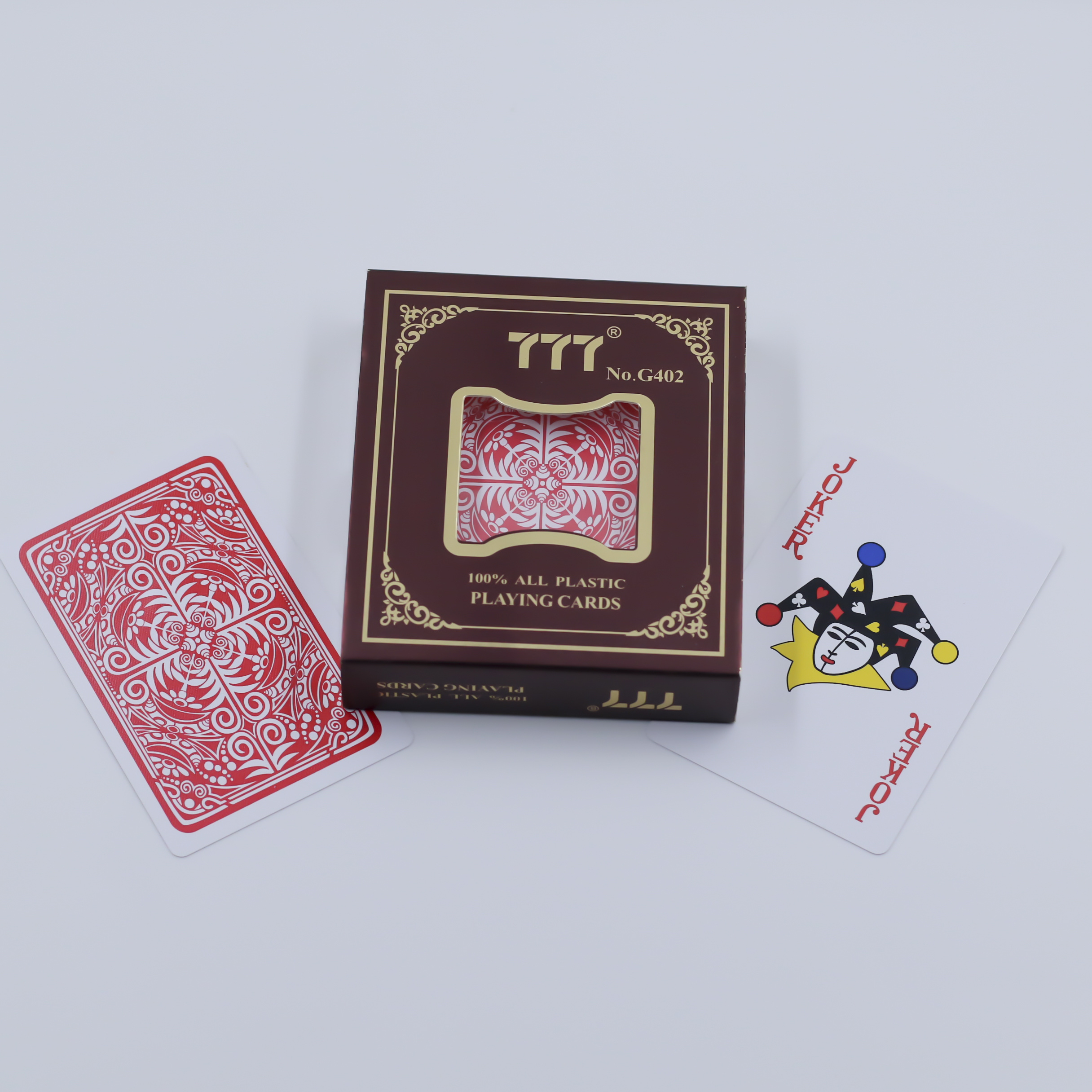 Customized thickness and size abs poker card 777 310gsm black core paper playing in stock