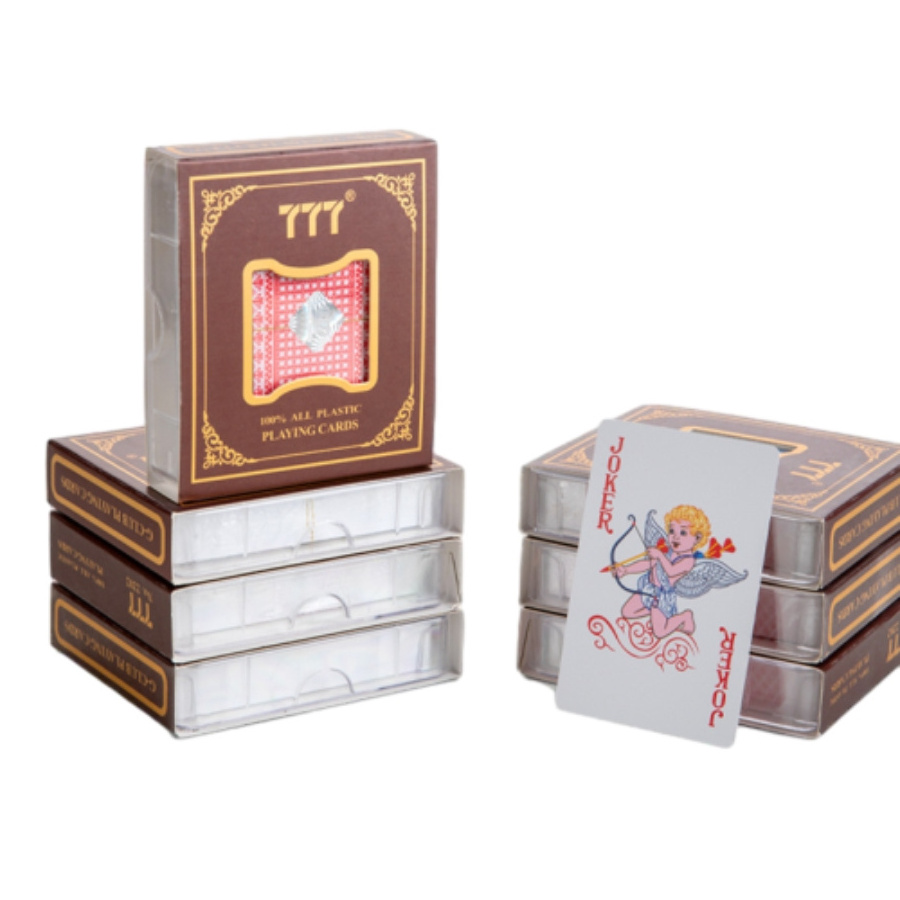 TC Wholesale Set 777 Custom Set Plastic Poker Set Board Card Game Plastic Playing Poker Cards