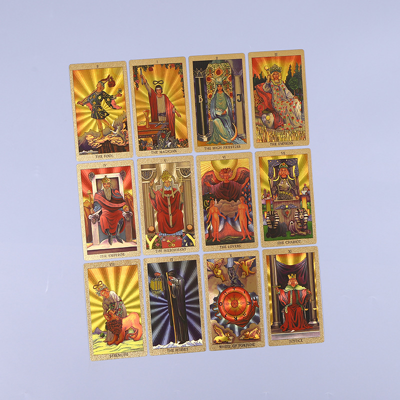 TC Golden Tarot Cards High Quality Gold Tarot Cards Tarot Cards With Gold Foil And Box