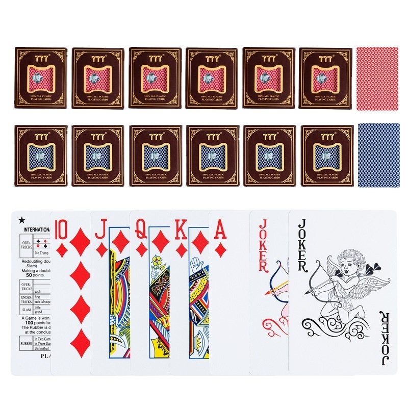 TC Wholesale Set 777 Custom Set Plastic Poker Set Board Card Game Plastic Playing Poker Cards