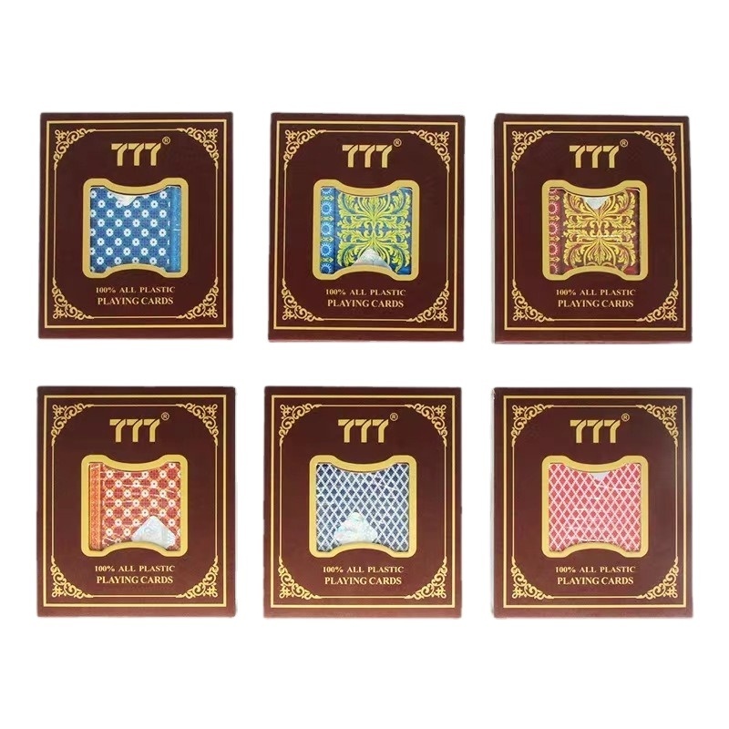 TC Wholesale Set 777 Custom Set Plastic Poker Set Board Card Game Plastic Playing Poker Cards