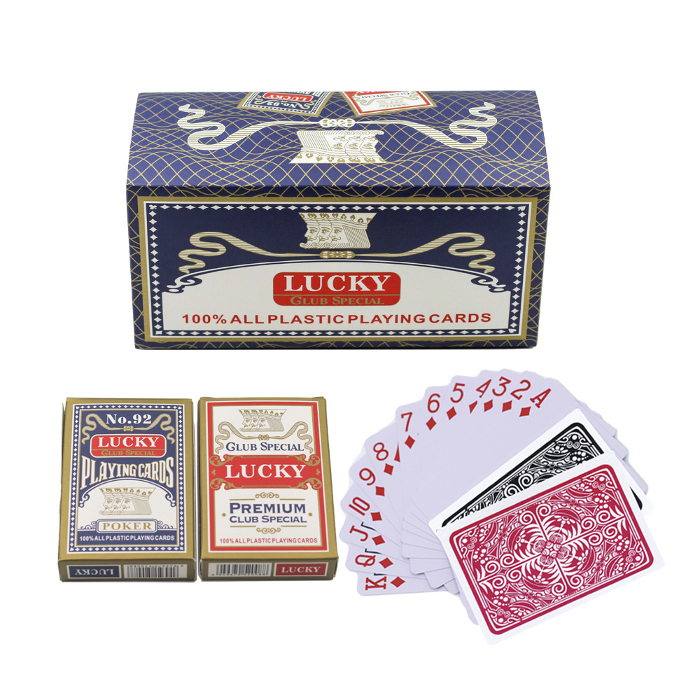 High quality classic PVC 100% new plastic naipes poker cards set playing cards in bulk barajas de cartas de poker