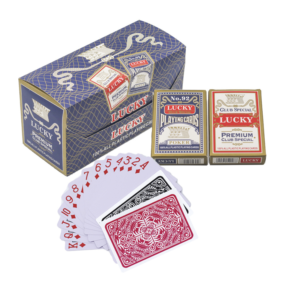 High quality classic PVC 100% new plastic naipes poker cards set playing cards in bulk barajas de cartas de poker