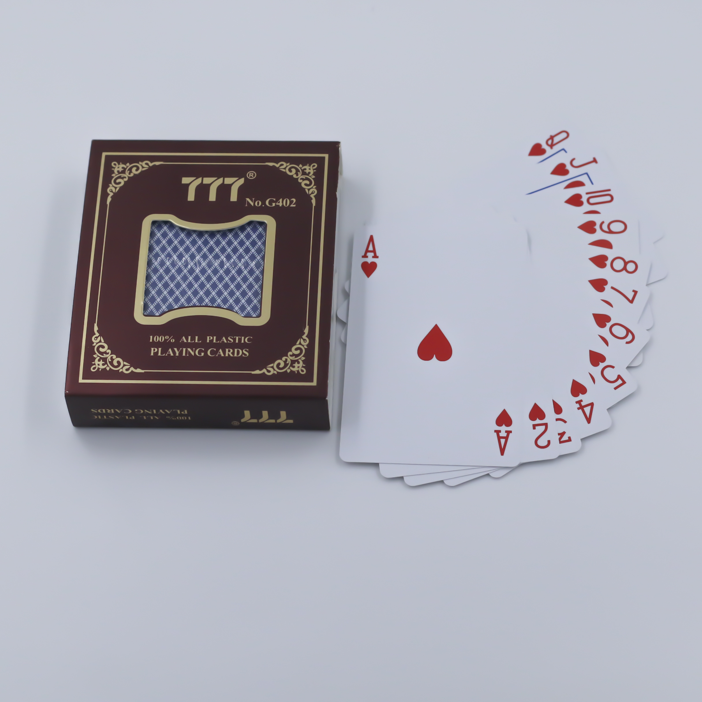 Customized thickness and size abs poker card 777 310gsm black core paper playing in stock