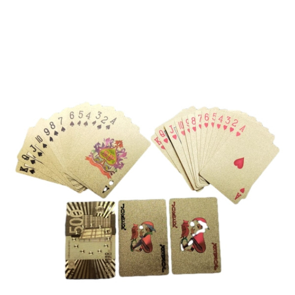 TC 24k Gold Poker Cards Dubai Burj Al Arab Poker Dubai Traveling Souvenir Gifts with red wooden gift box