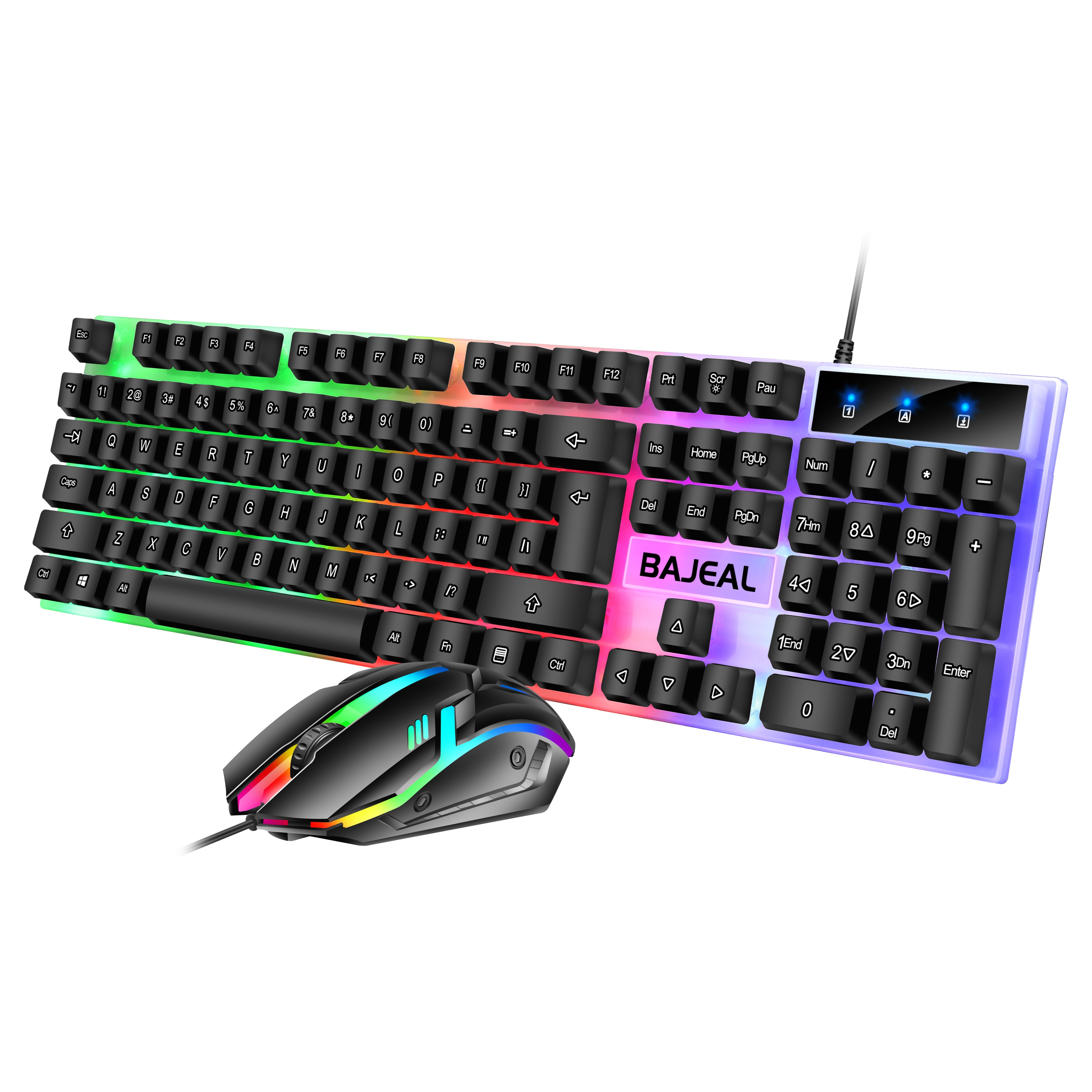 high performance wired gaming  computer mechanical feel LED Backlit  keyboard mouse combos for sale