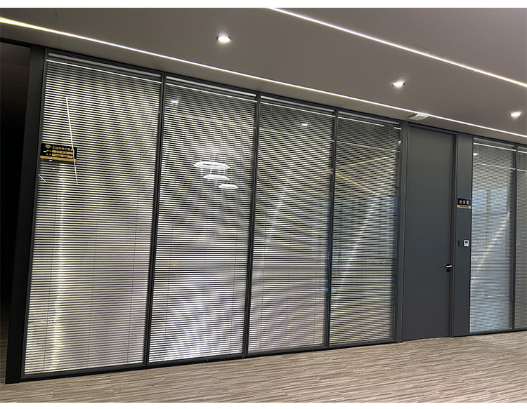 Glass divider removable glass divider office divider aluminum frame wall soundproof office wall system