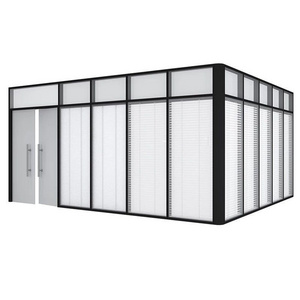 Chinese supplier blinds double glazing wall modular partition and partition system with curtain double glazing partition