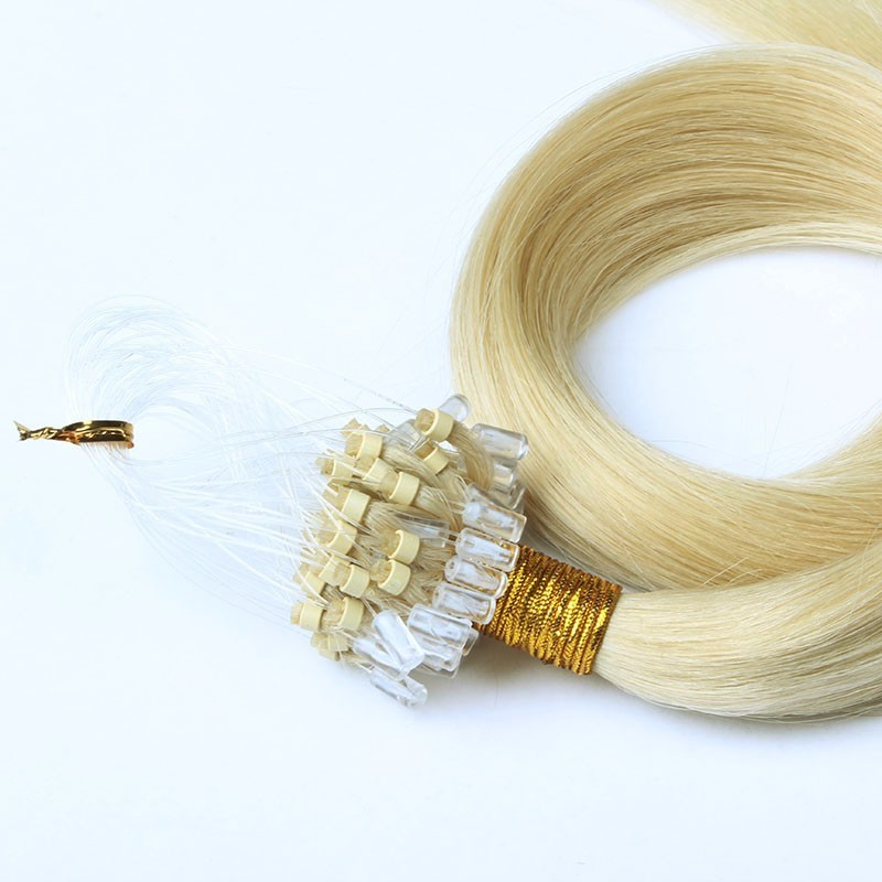 Tianci Micro Ring Hair Extensions Micro Links And Loop Remy Human Hair Extensions With Light Color