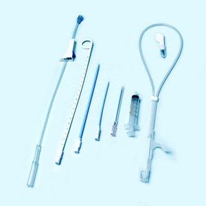 Tianck medical disposable consumable 8F 10F 12F 14F 30cm urology pigtail drainage catheter set