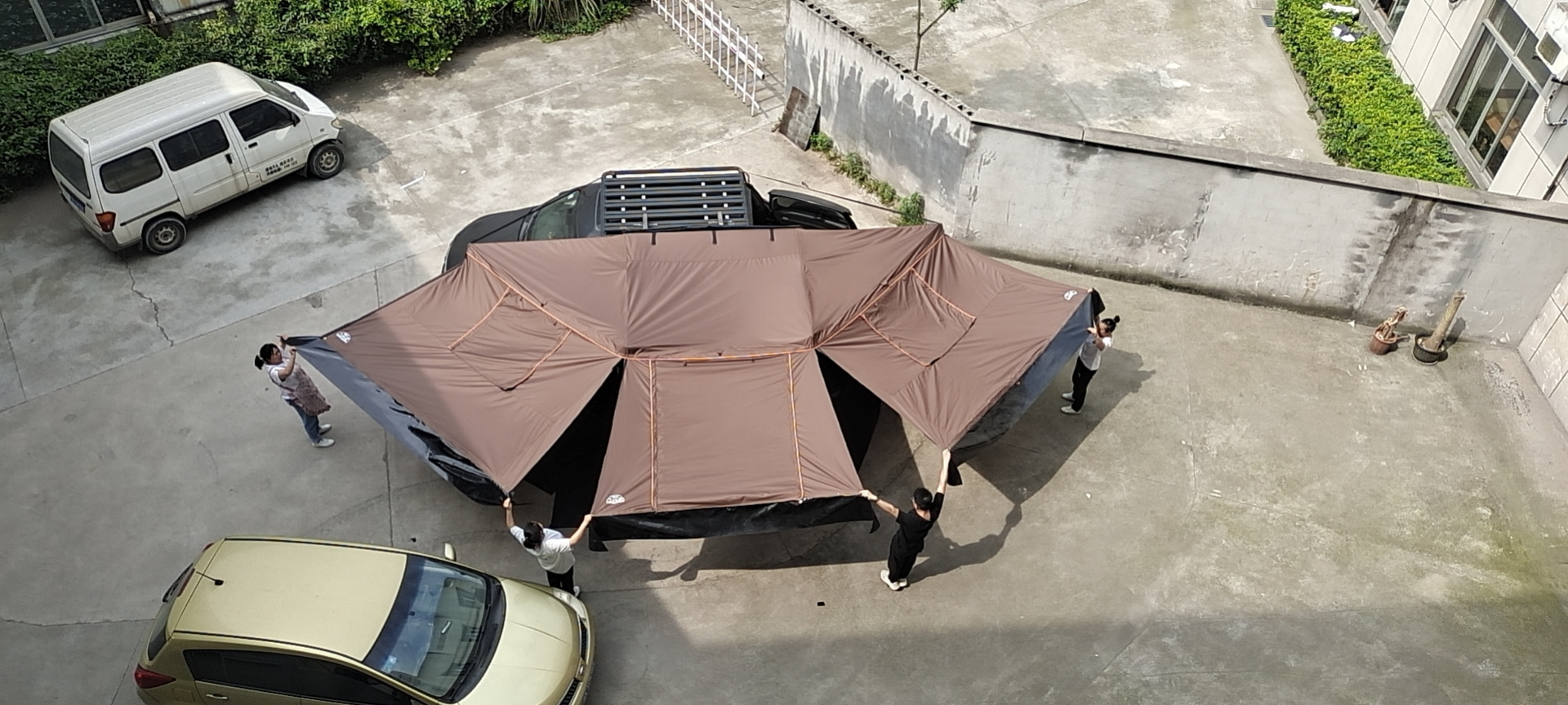 2023 New Version 4WD Foxwing 180 Degree free standing Fan Car Rooftop Side Awning for Camping