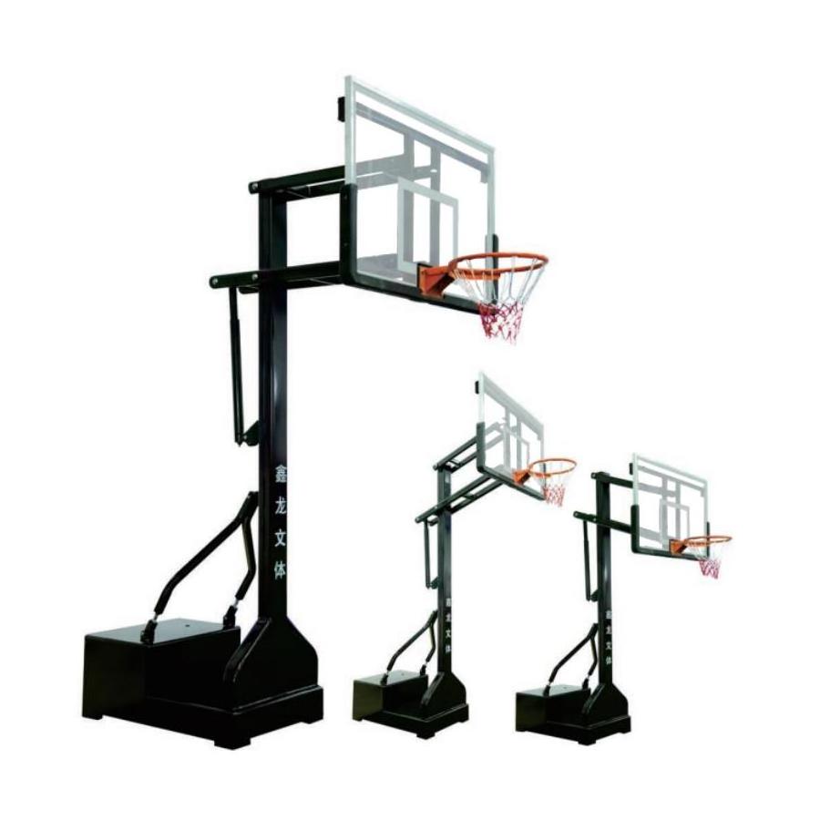 FIBA Approved Hydraulic Basketball Hoop Folding Portable Basketball Ring With Stand For Competition