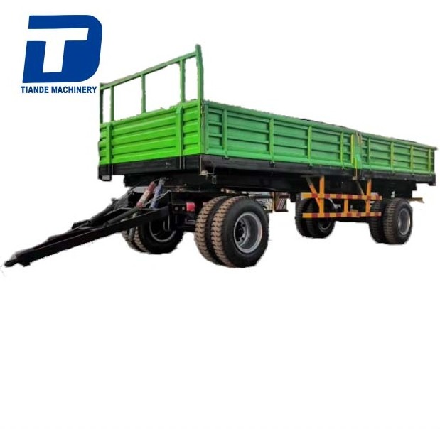 farm trailer 10 tons farm tractor log timber wood trailer  crane grapple remote control