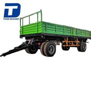 farm trailer 10 tons farm tractor log timber wood trailer  crane grapple remote control