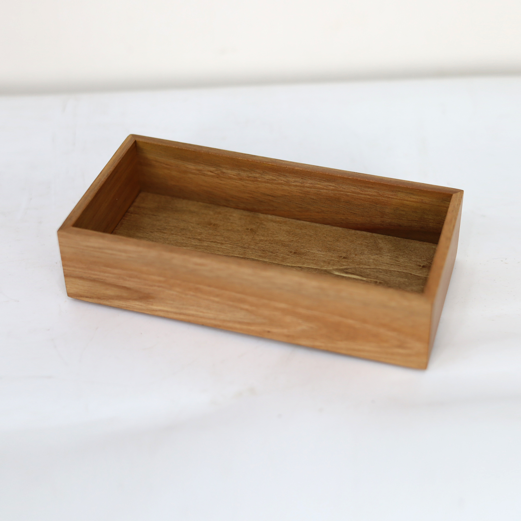 Custom Luxury Bamboo Wood Stackable Drawer Organizer | Wooden Serving Tray | Bath Mini Storage Box Earring Ring Display Boxes