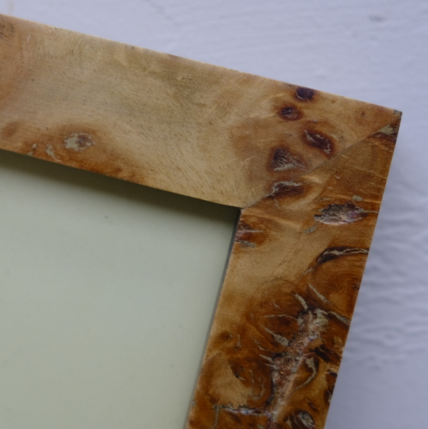 Custom Natural Tabletop Burled Picture Frame | Burlwood Photo Frame | Frames, Photo Albums For Wall Art