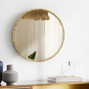 Round natural wood framed 60 inch wall mirror natural edge wood framed art mirrors