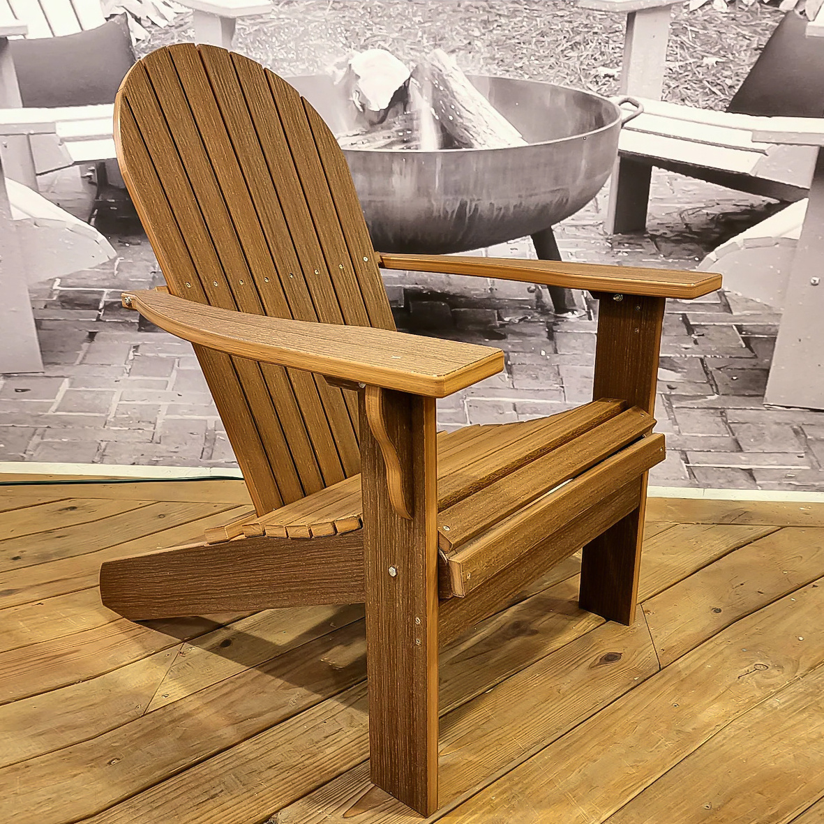 Classic Outdoor Garden Beach Wooden Chairs Deluxe Tall and Wide Poly Adirondack Chair Wholesale Custom