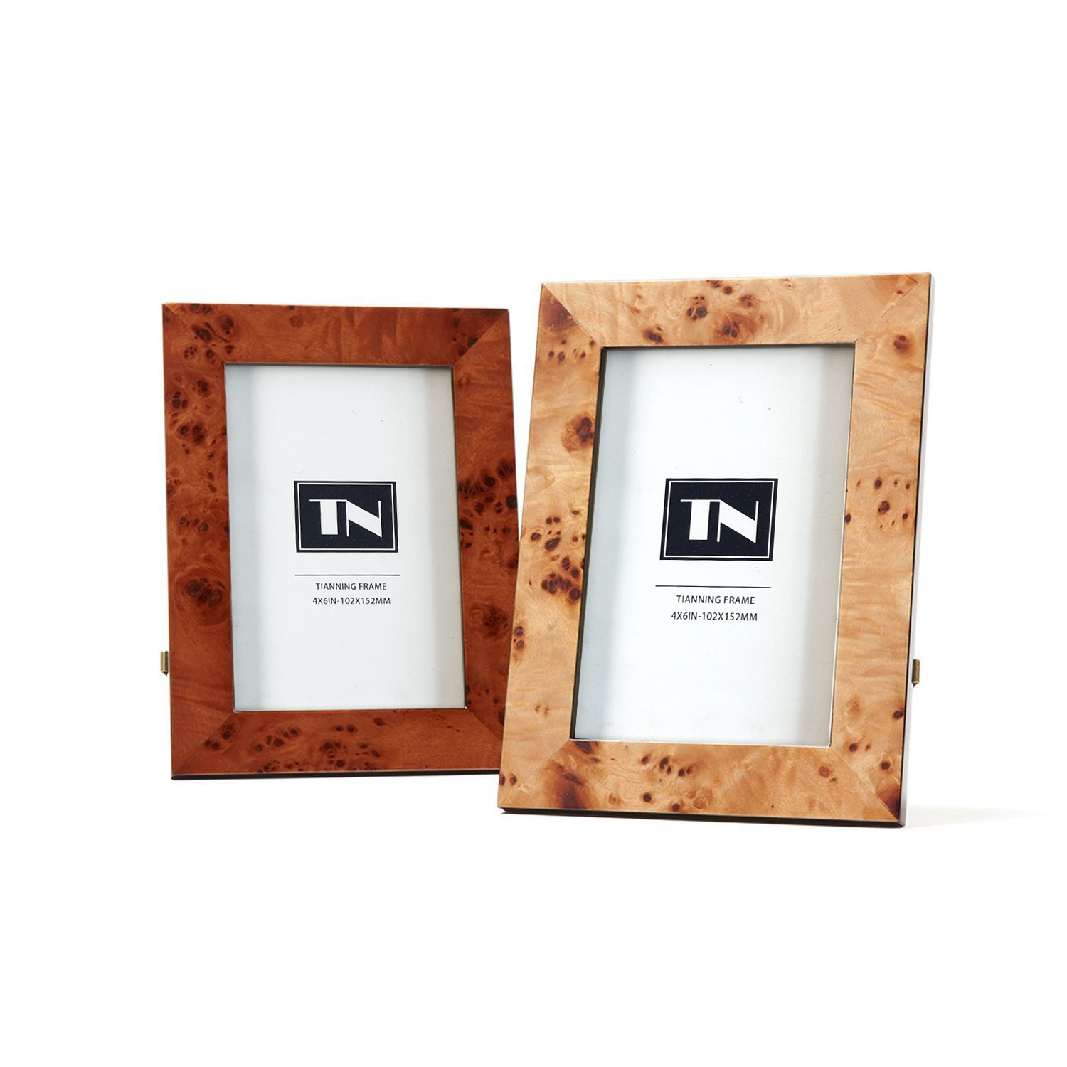 Custom Natural Tabletop Burled Picture Frame | Burlwood Photo Frame | Frames, Photo Albums For Wall Art