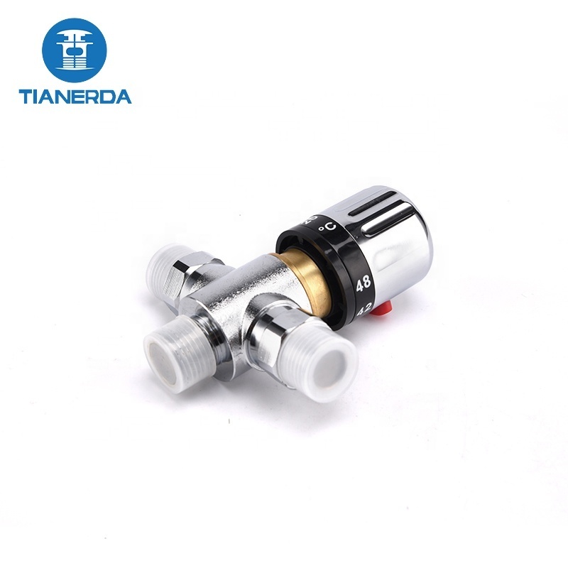 High Quality Sanitary Ware brass hot cold water temperature control valve Thermostatic Mixing Valve