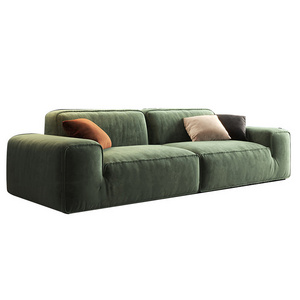 Velvet Fabric Two Seat Sofa Modern Unique Design Sectional Sofa Living Room Furniture Set Luxury Upholstery Sofa Bed