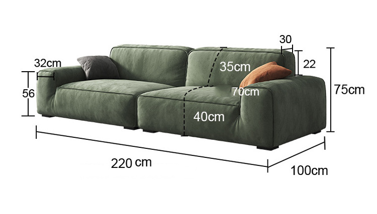 Velvet Fabric Two Seat Sofa Modern Unique Design Sectional Sofa Living Room Furniture Set Luxury Upholstery Sofa Bed