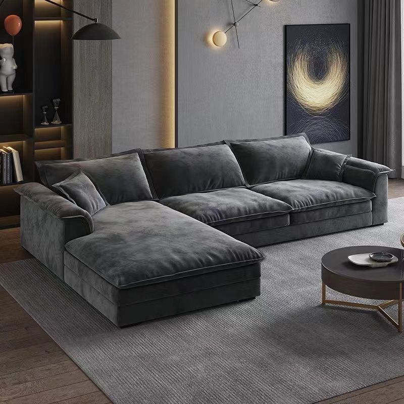 2023 Latest Design Modern Sofa Living Room Furniture Set Modern Luxury Tech Frosted Cloth Fabric Sofa Bed Living Room Sofas