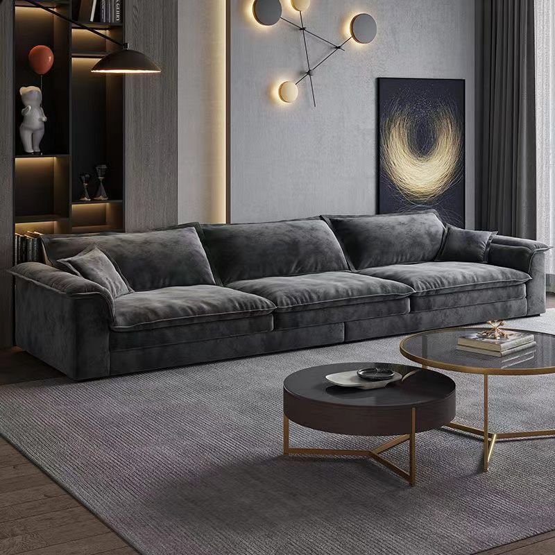 2023 Latest Design Modern Sofa Living Room Furniture Set Modern Luxury Tech Frosted Cloth Fabric Sofa Bed Living Room Sofas