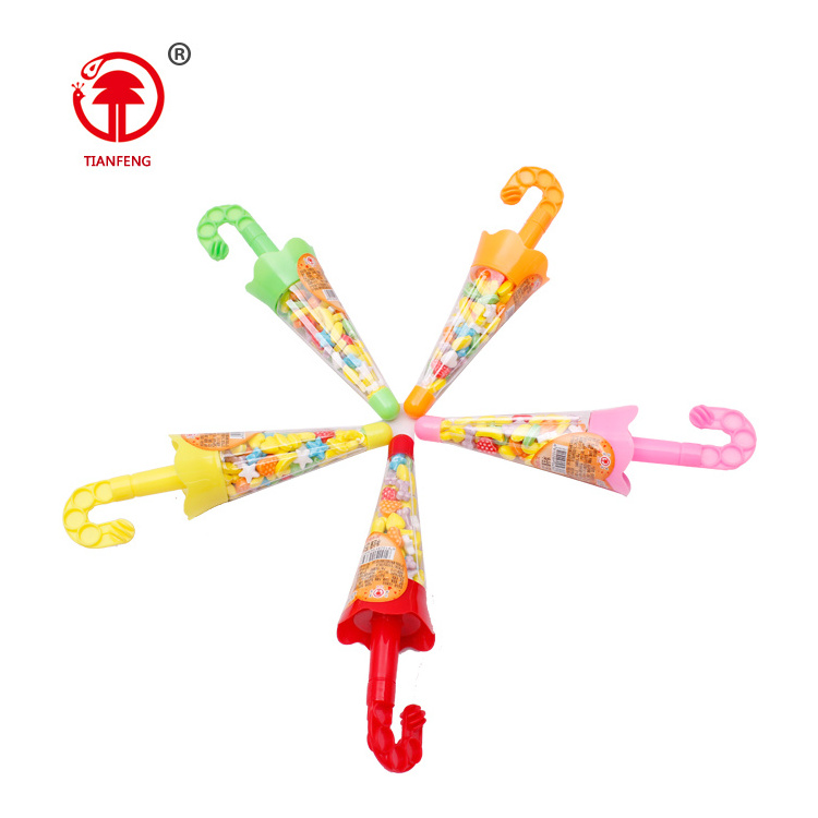 Umbrella shape halal dragee mini candy pressed sugar pressed shaped candy