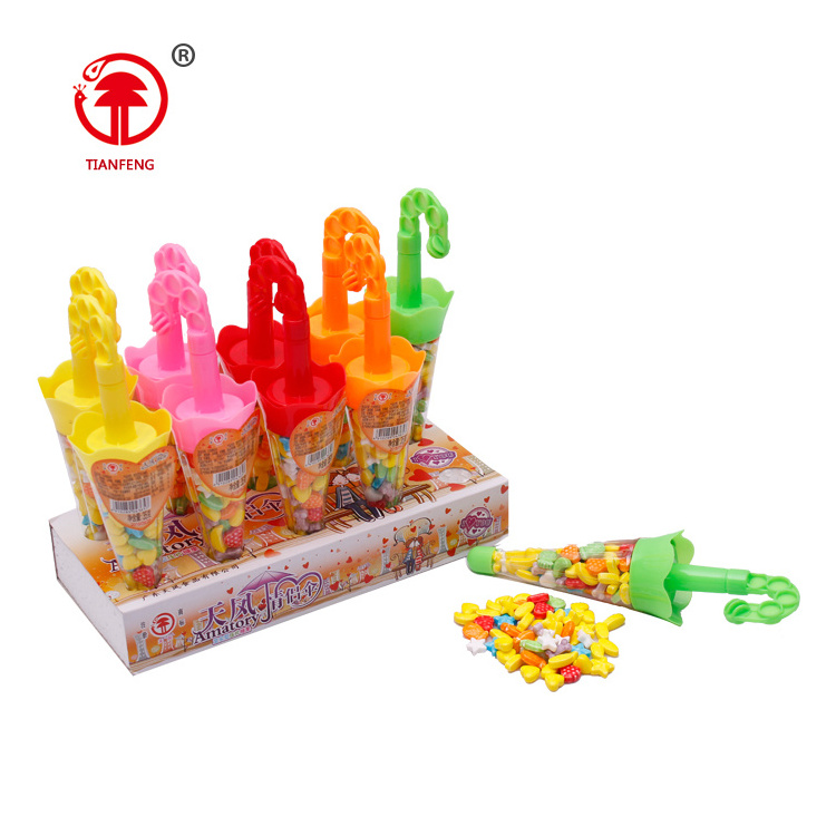 Umbrella shape halal dragee mini candy pressed sugar pressed shaped candy