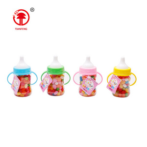 Custom design love gift different nature fruit soft baby bottle fruit gummy candy jelly bean big nipple