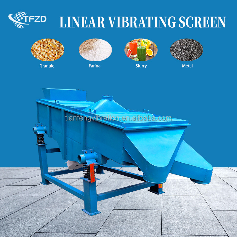 China High Frequency Straight Line Vibro Screen For Sand Gravel high efficiency grain vibrating sieve linear vibrating screen