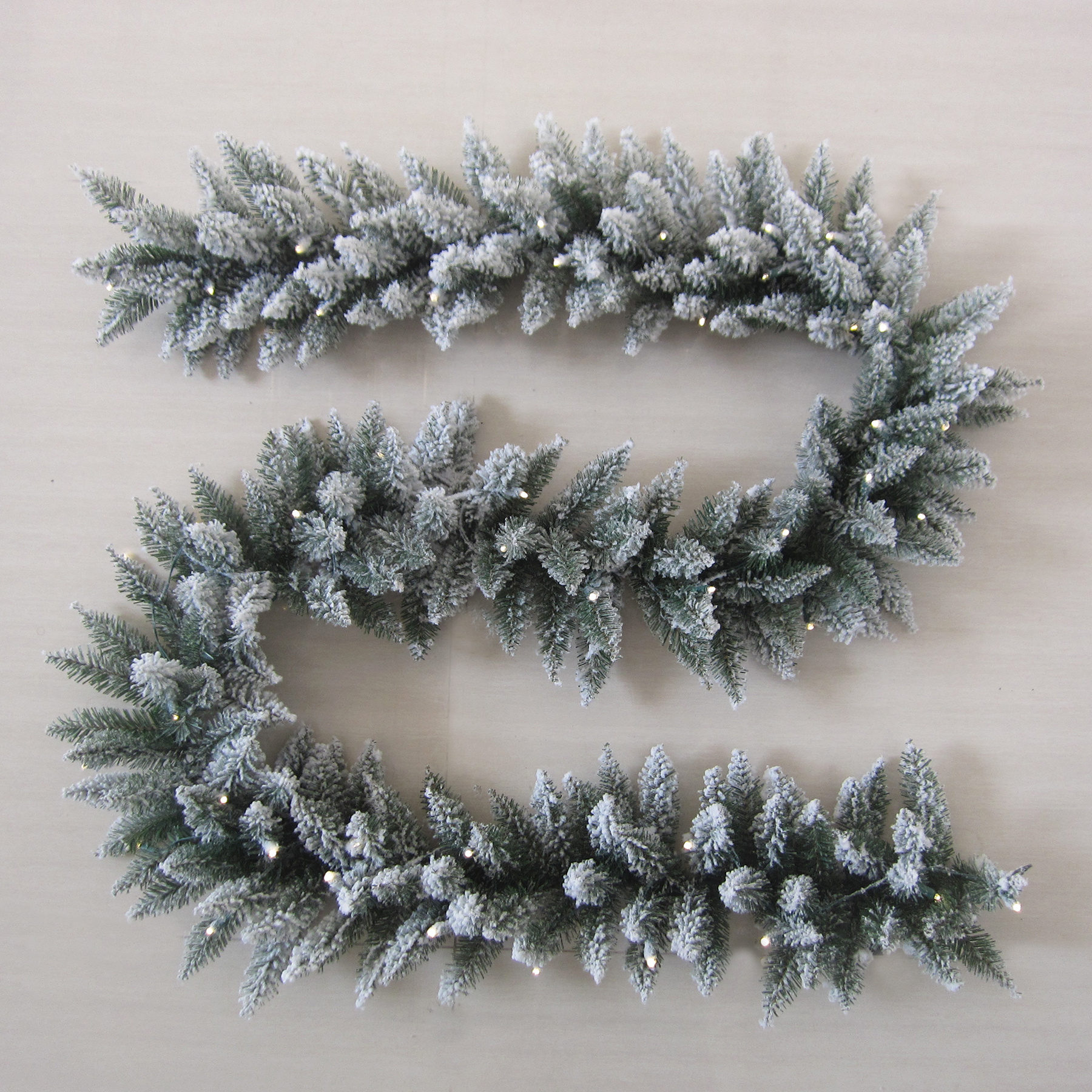 High Quality Christmas tinsel garland Decoration  flocked  Artificial Christmas garland