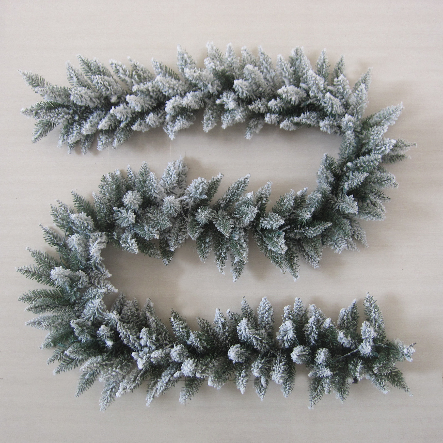 High Quality Christmas tinsel garland Decoration  flocked  Artificial Christmas garland