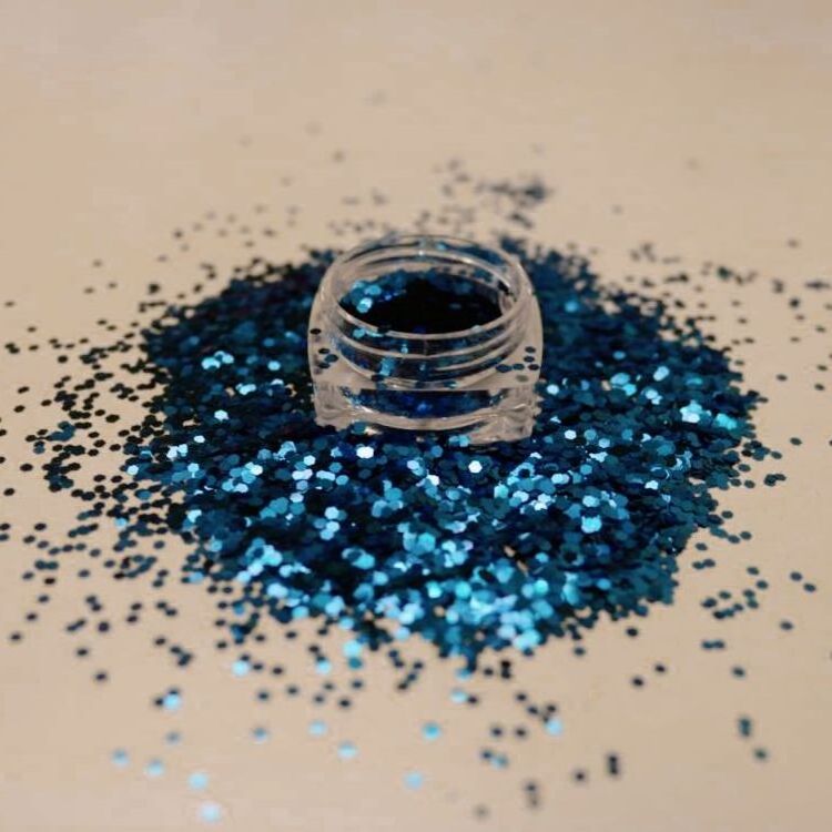 Hot Sale Wholesale Solvent Resistant blue Bulk Glitter For Nail Tumbler Crafts