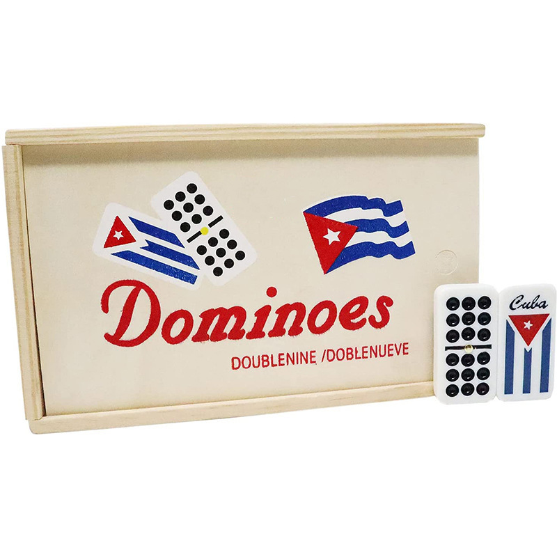 Factory 50*25*8mm dominos set 200*75*49mm domino  wholesale with logo wooden box