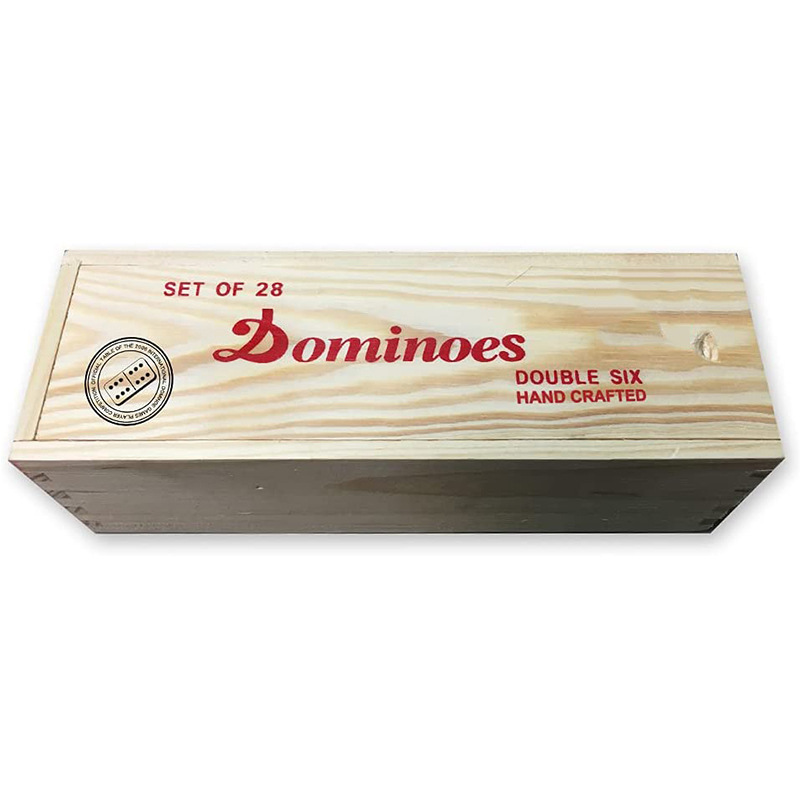 Factory 50*25*8mm dominos set 200*75*49mm domino  wholesale with logo wooden box